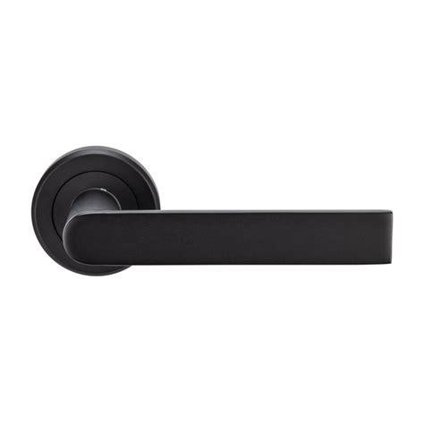 Serozzetta Edge Lever On Concealed Fix Round Rose Matt Black Prestige