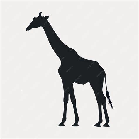 Premium Vector | Giraffe silhouette on white background