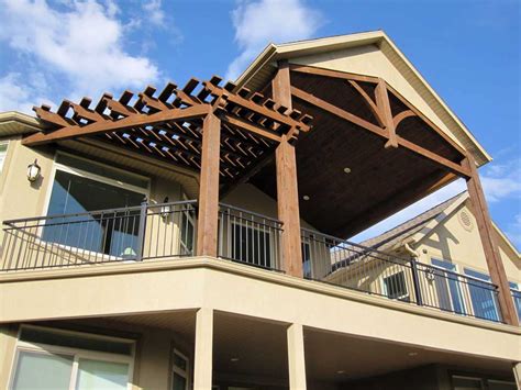 Pavilion With Attached Pergolas Over Porch Clásico Porche Salt