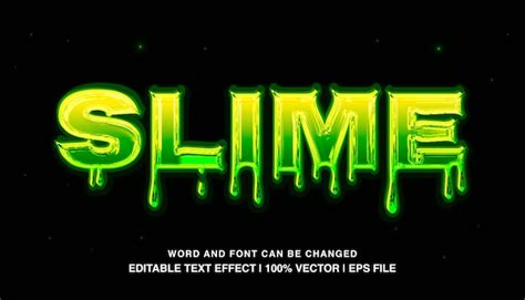 Premium Vector Slime Editable Text Effect Template 3d Bold Slime