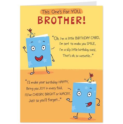 21 Of the Best Ideas for Funny Birthday Cards Brother - Home, Family ...