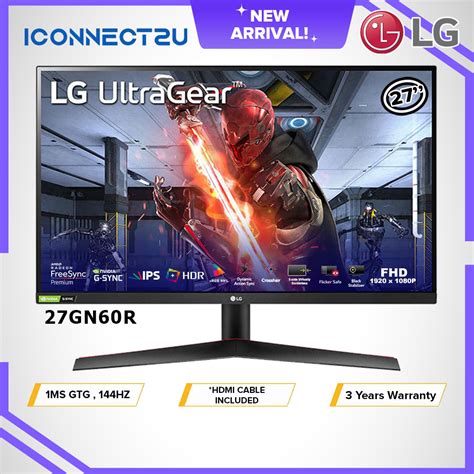 LG 27GN60R 27 UltraGear 144Hz Full HD IPS 1ms GtG Gaming Monitor