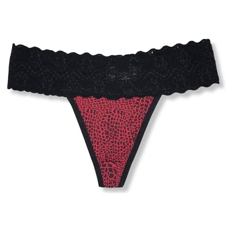 Kit c 3 Calcinha Fio Dental Cós Rendado e Estampa Bruvi Galé Lingerie Calcinhas sutiãs