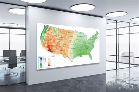 USA-Precipitation Map, 2022 - Canvas Wrap