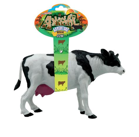 Animal Adventure Replica - Cow from Deluxebase. Cow Toy Plastic Animal ...