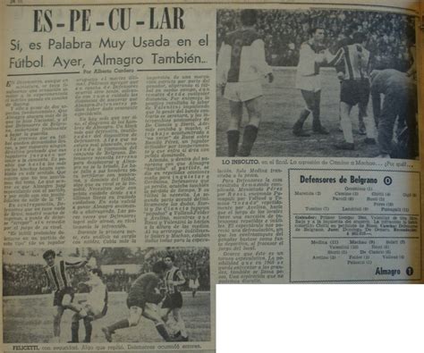 DEFENSORES DE BELGRANO vs CLUB ALMAGRO – HISTORIA CLUB ALMAGRO