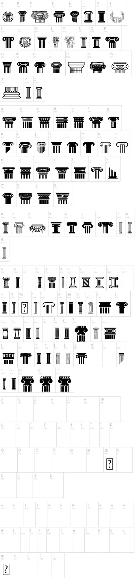 Greek Column Font | dafont.com