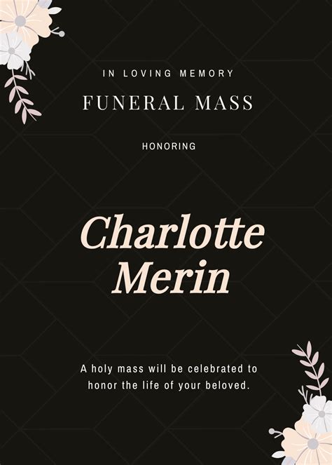 Free Funeral Mass Card Templates Editable And Printable