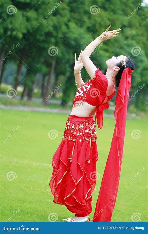 Brightness Of Dance Asian Chinese Belly Dancer Stock Photo Image Of