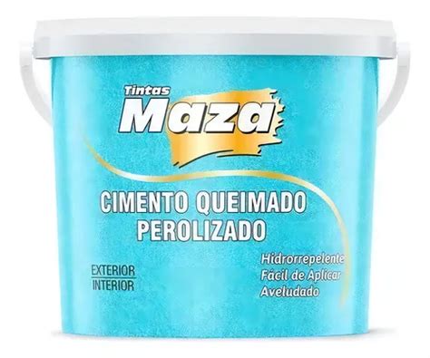 Efeito Cimento Queimado Perolizado Maza 3kg Cor Azul Tiffany MercadoLivre