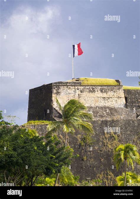 Caribbean, Antilles, Lesser Antilles, Martinique, Fort-de-France, Flag ...