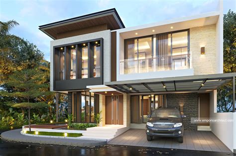 Desain Rumah Style Villa Bali Modern Tropis Urutan Luas Bangunan