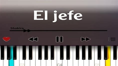 Shakira El Jefe Piano Version Easy Piano Tutorial Youtube