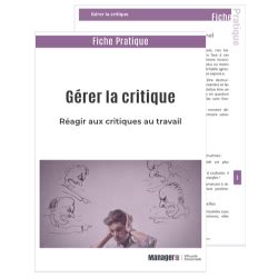 Comment gérer la critique