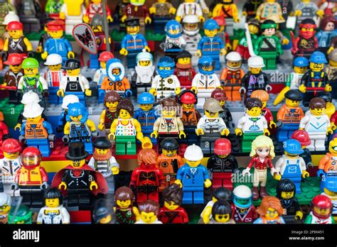 BARCELONA, SPAIN - JUNE 08, 2019: Lego People Mini Characters Closeup ...