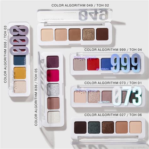 Палетка теней для век `INFLUENCE BEAUTY` COLOR ALGORITHM мини тон 02 ...