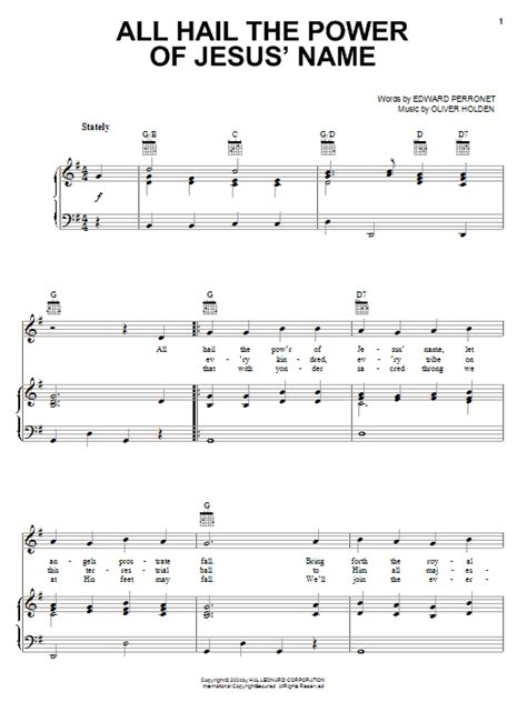 All Hail The Power Of Jesus' Name | Sheet Music Direct