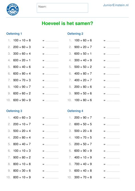 Oefenblad Hoeveel Is Het Samen