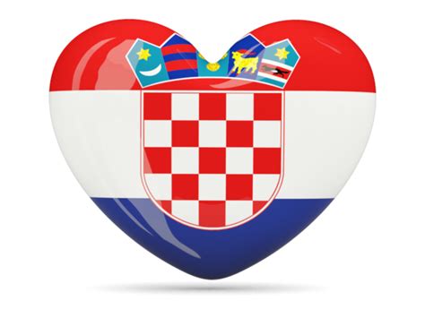 Heart icon. Illustration of flag of Croatia