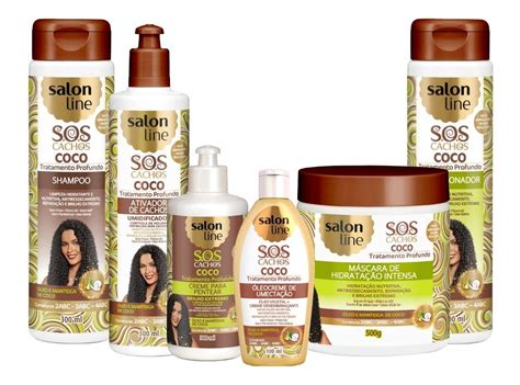 Kit Salon Line Coco Tratamento Profundo Sos Cachos Shampoo