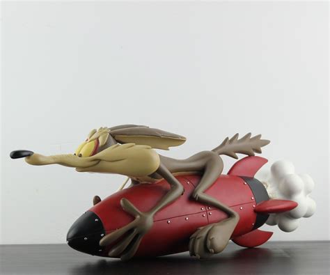 Wile E Coyote On A Rocket Statue Looney Tunes Statue By Warner Bros