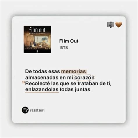 𝗙𝗶𝗹𝗺 𝗢𝘂𝘁 𝗕𝗧𝗦 Frases de canciones bonitas Frases de letras de