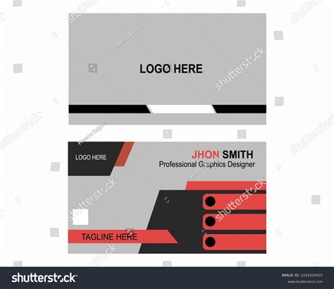 Professional Business Card Company Name Job Stock Vector (Royalty Free ...