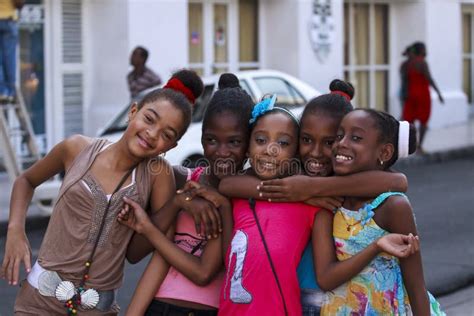 Cuban Children Playing Domino On The Street Editorial Photography