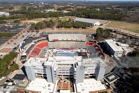 An Aerial View Of Carter Finley Stadium As The Ice Rink Is News