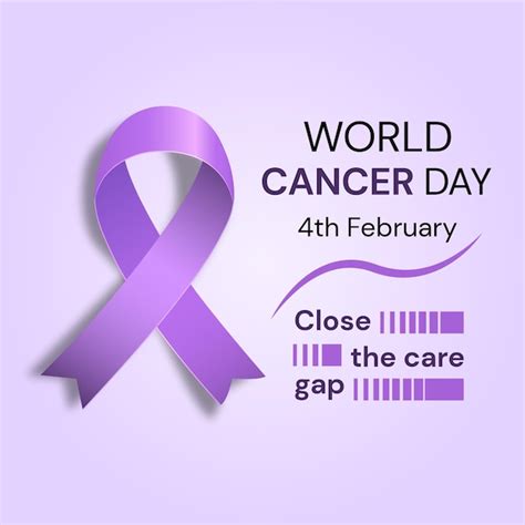 Premium Vector World Cancer Day With Theme Close The Care Gap