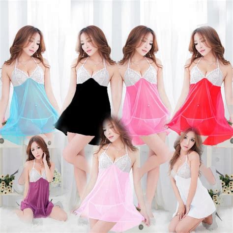 FEMMES SEXY DENTELLE Lingerie Nuisette Chemise De Nuit Creuse Transparent EUR 5 51 PicClick FR