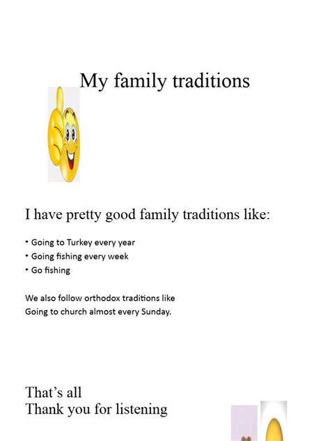 My Family Traditions | PDF