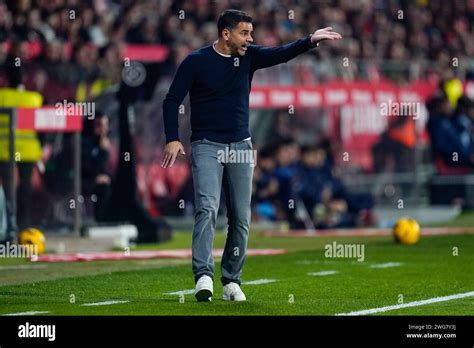 Girona Fc Head Coach Michel Sanchez Stock Photo Alamy