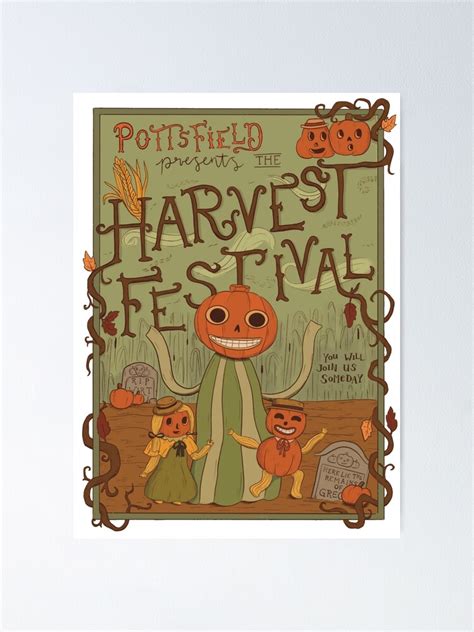 Pottsfield Harvest Festival Don Your Vegetables Poster For Sale By