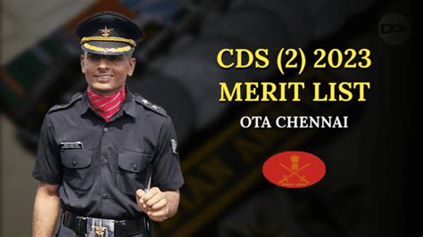 CDS 2 2023 Merit List OTA Chennai Officers Training Academy DDE