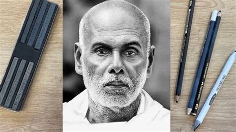 Sree Narayana Guru Easy Pencil Drawing ശ്രീ നാരായണ ഗുരു Tutorial