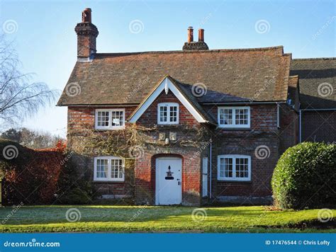 Red Brick English Tudor House With Round Turret Royalty Free Stock