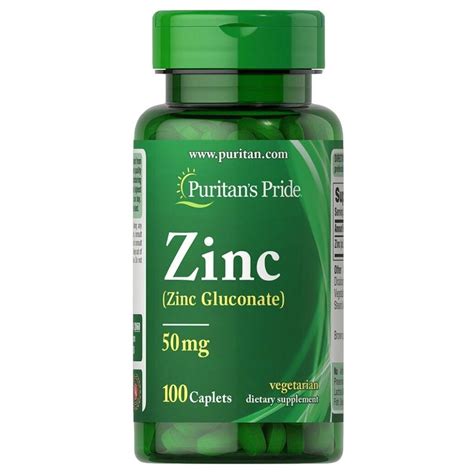 Puritan Pride Zinc Gluconate Mg Tablets