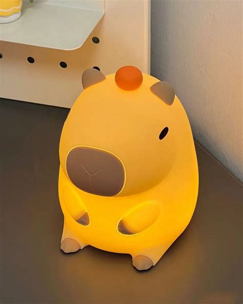 Capybara Night Lamp Soft Touch Gift Silicone Rechargeable USB Charging