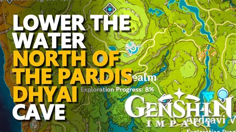 Lower The Water Cave North Of The Pardis Dhyai Genshin Impact Youtube