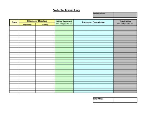 Free Printable Travel Log Templates [PDF, Excel, Word]