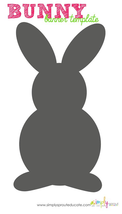 Bunny Silhouette Free Printable Bunny Template Easter Bunny Template