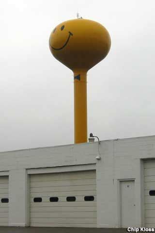 Smiley Face Water Tower, Ashley, Indiana | Water tower, Smiley, Tower