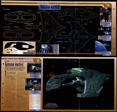 Romulan Warbird 1A The Romulan Fleet Star Trek Fact File Fold Out Page