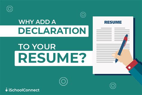 A Comprehensive Guide On How To Write A Declaration In A Resume