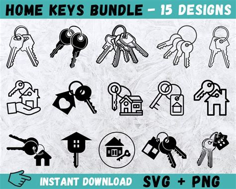 House Key SVG Keys Clipart Keys Svg Bundle House Keys Etsy