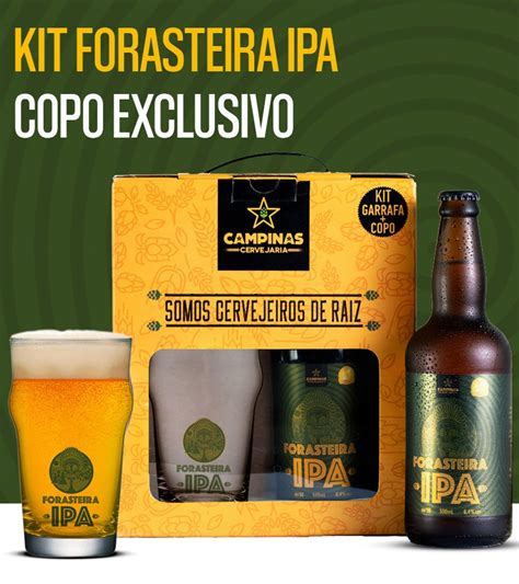 Kit De Cerveja IPA CAMPINAS Forasteira Copo Pint Loja De Cerveja