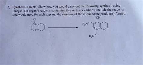 Solved Synthesis Pts Show How You Would Carry Out The