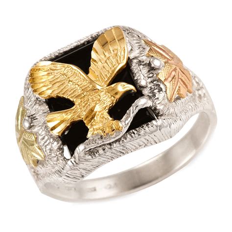 Black Hills Gold Men S Eagle Ring