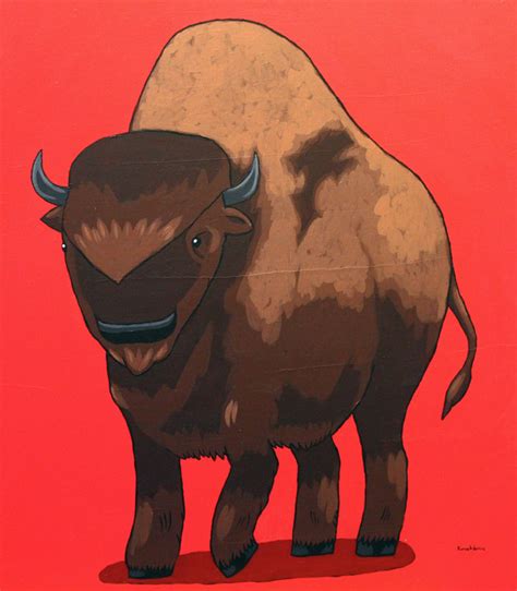 Fatally Cute: New Painting "Buffalo on Red"